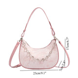 Women hobo bag, armpit bag, autumn fashion design shoulder bag, crossbody small shoulder bag pink for girls