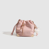 drawstring Chic Mini Bucket Bag - Stylish Women's Designer Shoulder & Crossbody Chain Bag