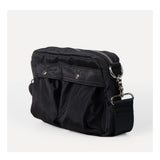Women's bag simple tooling shoulder Crossbody bag, small pleated stylish casual nylon bag, small square purse
