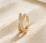 Minimalist Geometric Zircon Ear Cuff