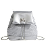 Mini chain backpack, bag women's summer fashion backpack, student backpack purse