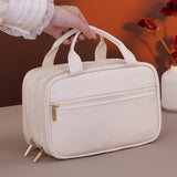 Double layer portable cosmetic bag, large capacity portable cosmetic storage bag, makeup bag organizer,Makeup bag with compartments,