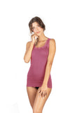 BASIC COTTON Free Spirit Premium Quality 100% Cotton Women's Lace Trim Tank Top Made in Italy (602)