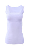 Mare Luxury 100% Mako Cotton Women's Lace-Trimmed Tank Top. Proudly Made in Italy (263)