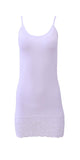 EGI Luxury Modal Women's Lace-Trimmed Full Slips Chemise. Proudly Made in Italy (1129)