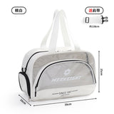 PVC transparent swimming storage bag, wet and dry separation sports beach bag, large capacity fitness bag, Transparent travel tote bag for women