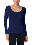EGI Luxury Modal Women's Long Sleeved T-Shirt. Proudly Made in Italy (Deep Crew Neck 1145)