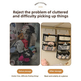 Dormitory multi-layer visual storage hanging bag foldable large-capacity item shelf wall-mounted layered hanging bag