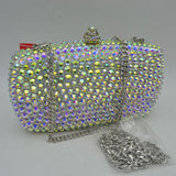 Beaded Evening Clutch Bag with Removable Chain Strap