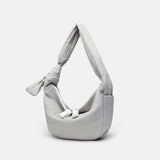 Elegant Folded Hobo Bag Ladies - Lightweight Large Capacity Shoulder Bag & Casual Cloth Crossbody Bag