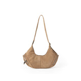 Large capacity suede shoulder bag, slouch bag, vintage casual bag hobo