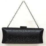 Elegant Studded Crystal Clutch Womens Evening Bag