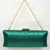 Elegant Studded Crystal Clutch Womens Evening Bag