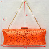 Elegant Studded Crystal Clutch Womens Evening Bag