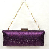 Elegant Studded Crystal Clutch Womens Evening Bag