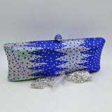 Elongated Evening Clutch Bag with Slender Chain Strap