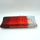 Elongated Evening Clutch Bag with Slender Chain Strap