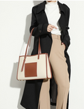 Women tote bag trendy fashion simple large capacity ladies shoulder bag 8001
