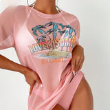 Bikini Three Piece Set Printed Sexy Cover Up Swimsuit for Women