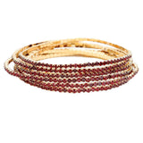 6pcs Crystal Rhinestone Stretch Layered Bracelets