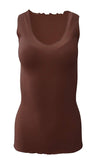 BASIC COTTON Free Spirit Premium Quality 100% Cotton Women's Tank Top. Proudly Made in Italy (603)
