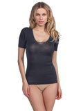 EGi Luxury Merino Wool Silk Women's Short Sleeve T-Shirt. Proudly Made in Italy (142)