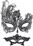 Masquerade Mask for Women Shiny Rhinestone Venetian Party Prom Ball Metal Mask