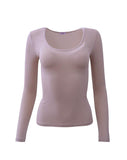 EGI Luxury Modal Women's Long Sleeved T-Shirt. Proudly Made in Italy (Deep Crew Neck 1145)