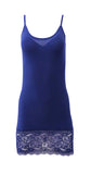 EGI Luxury Modal Women's Lace-Trimmed Full Slips Chemise. Proudly Made in Italy (1129)