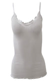 BASIC COTTON Free Spirit Premium Quality 100% Cotton Women's Spaghetti Straps Top Made in Italy (601)