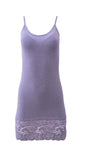 EGI Luxury Modal Women's Lace-Trimmed Full Slips Chemise. Proudly Made in Italy (1129)