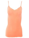 BASIC COTTON Free Spirit Premium Quality 100% Cotton Women's Spaghetti Straps Top Made in Italy (601)