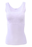EGI Luxury Modal Women's Lace-Trimmed Tank Top. Proudly Made in Italy (1137)