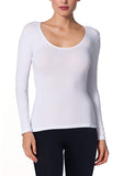 EGI Luxury Modal Women's Long Sleeved T-Shirt. Proudly Made in Italy (Deep Crew Neck 1145)