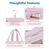 Travel toilet bag, with jewelry storage bag, hanging toilet bag, fluffy cosmetic bag, storage bag travel bag, makeup bag with compartments,