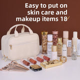 Double layer portable cosmetic bag, large capacity portable cosmetic storage bag, makeup bag organizer,Makeup bag with compartments,