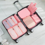 7Pcs a set of large-capacity travel bags, tote wet and dry separation fitness bags, suitcase seven-piece storage set, travel bag organizer
