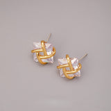 5A Gemstone Gold Plated Earrings