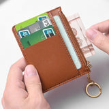 Ultra-thin new card bag for women, small and simple multi-card zipper change bag, large-capacity ID card holder, card holder.