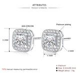 Micro-Set Zircon Stud Earrings