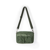 Women's bag simple tooling shoulder Crossbody bag, small pleated stylish casual nylon bag, small square purse