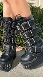 Knee High Platform Rivet Boots