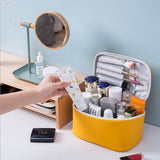 Capacity waterproof cosmetic bag, PU multi-functional cosmetic storage bag, cosmetic bag lightweight, makeup bag organizer,