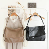 Casual One-Shoulder Messenger Bag – Retro-Textured Soft Leather Underarm Women's Bag, Versatile Flip-Top Portable Tote Bag