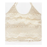 Summer woven bag casual vacation large capacity shoulder bag lace mesh shoulder bag beach bag summer purse hobo