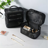 Mesh cosmetic bag, lightweight large capacity three-layer toilet bag, double-layer storage bag, travel mesh bag, tool storage box portable, Mesh ShowerTote Bag,