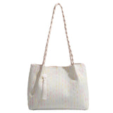 Knitted tote bag, women hobo bag, women's large capacity shoulder bag, commuter shoulder canvas bag women