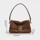 Elegant Autumn Soft Suede Underarm Bag - Stylish Crossbody Shoulder Bag with Large Capacity for Versatile Women