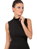 EGI Luxury Modal Women's Sleeveless Turtleneck Top. Proudly Made in Italy.