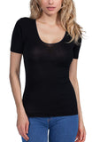 EGi Luxury Merino Wool Silk Women's Short Sleeve T-Shirt. Proudly Made in Italy (142)